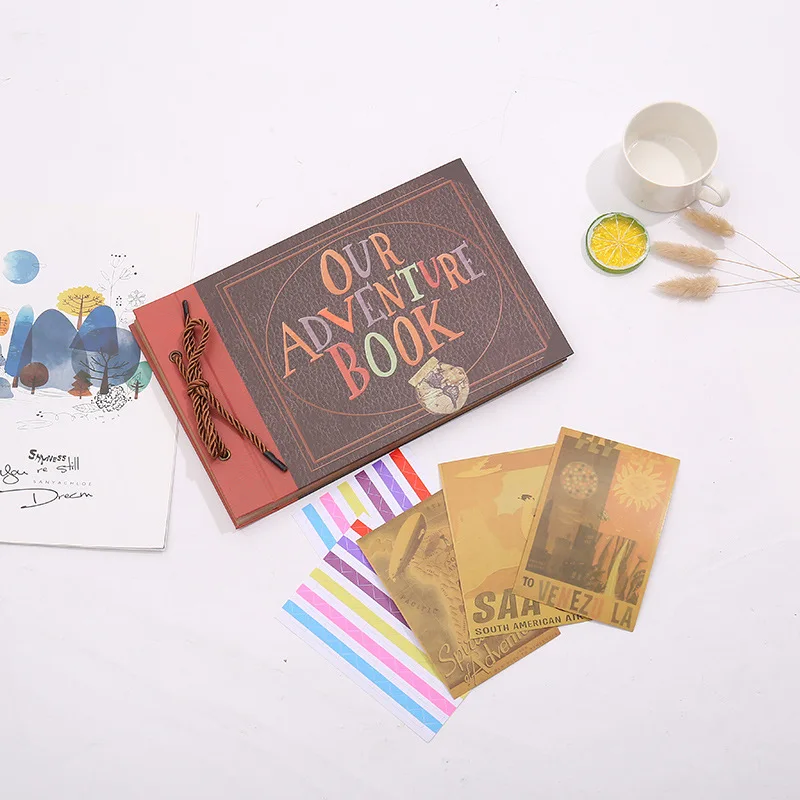1PC DIY Handmade Retro Photo Album Adventure Book Wedding Travel Stickers Scrapbook My Movie | Дом и сад