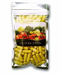 Quercetin (200 мг), вегетарианские капсулы, без наполнителя, облегчение аллергии 90 капсул, пищевые добавки