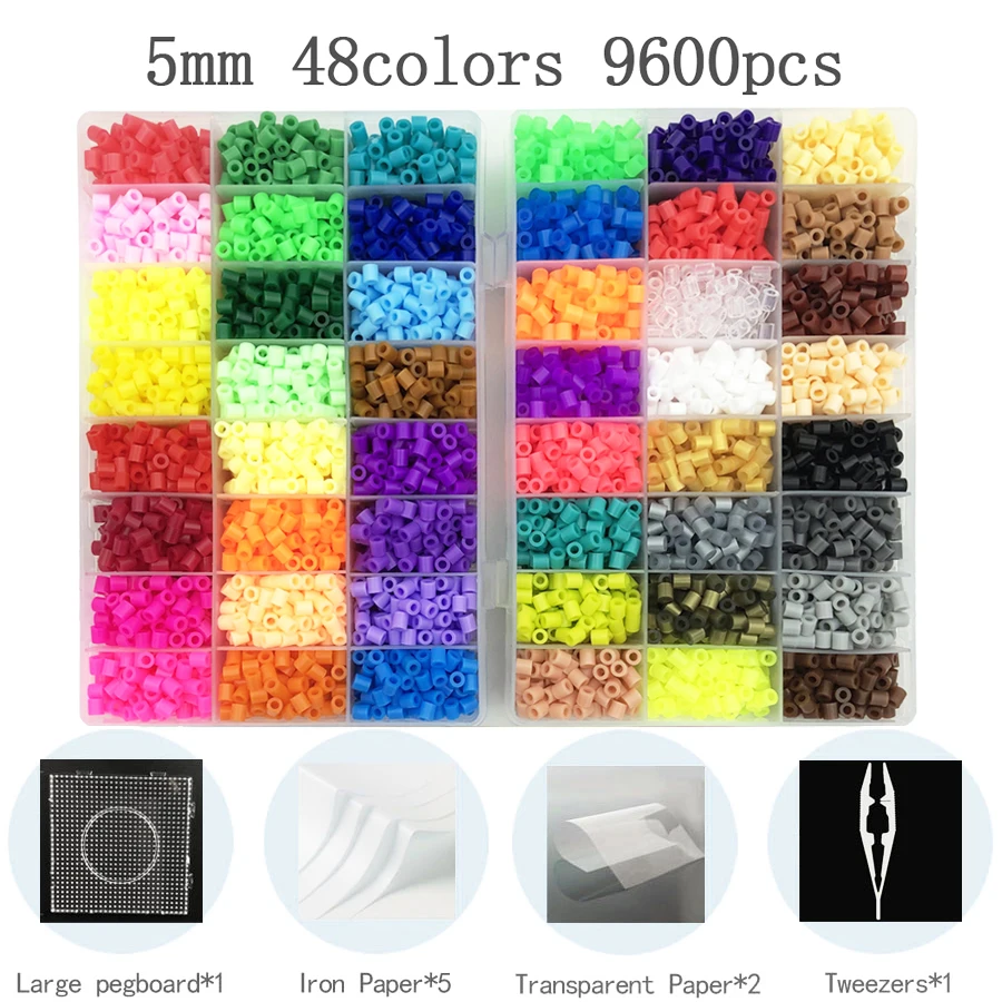 Бусины perler PUPUKOU 5 мм в коробке | Игрушки и хобби