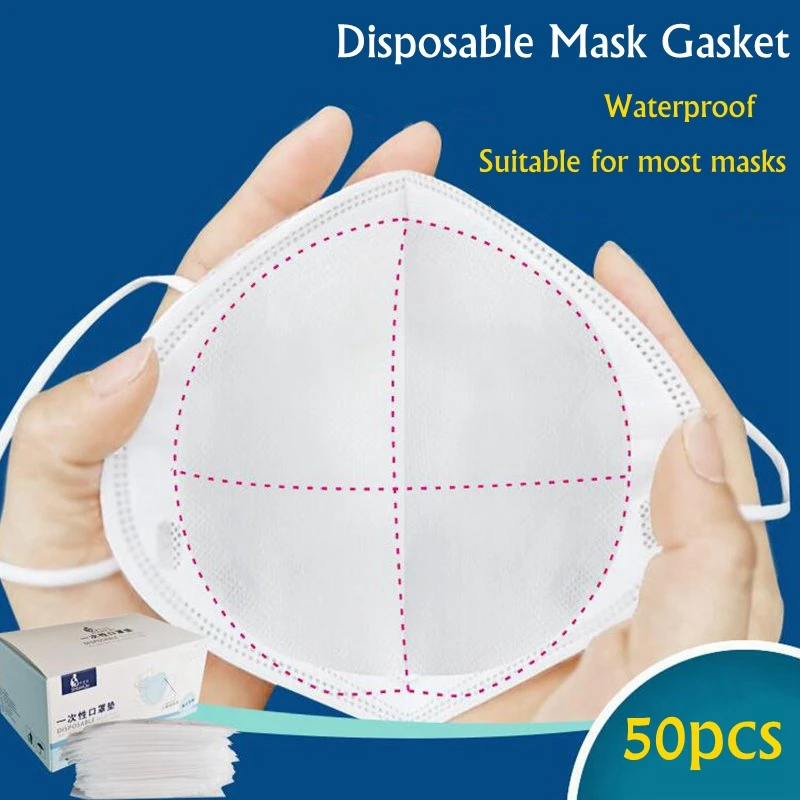 

50Pcs/lot Mask Filter Gasket Disposable Aseptic Breathable Dustproof Waterproof Safety Protection Filtered DIY Masks Filter