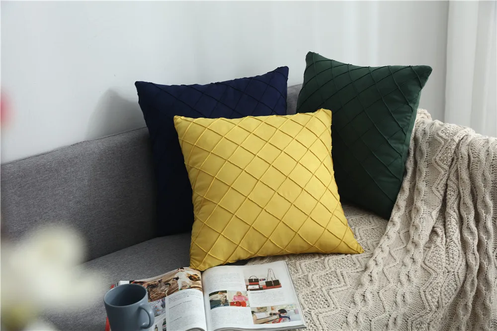 Cilected, современный, простой, скандинавский замшевый чехол для подушек, плед, Декоративные Чехлы для подушек для дивана 30*50/45*45 см, 1 шт