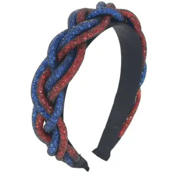 

Elastic Net Mesh Tube Headband Glittering Woven Twist Hair Hoop Women Headwear