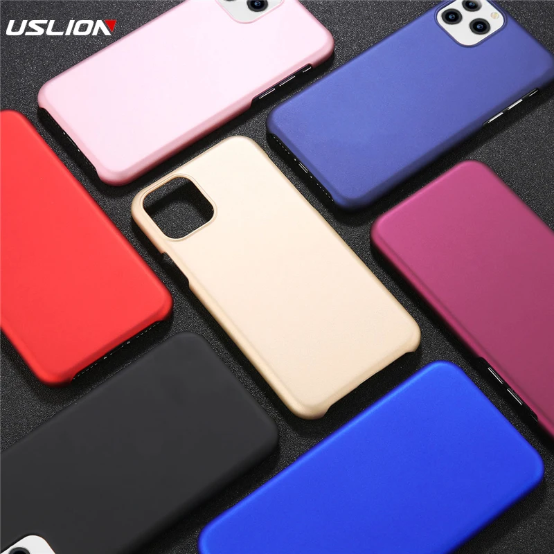 

USLION Plain Phone Cover For iPhone 11 XS MAX 2019 XR 2019 Matte Phone Cover For iPhone XS 2019 Half-Pack Phone Cases Cover 2019