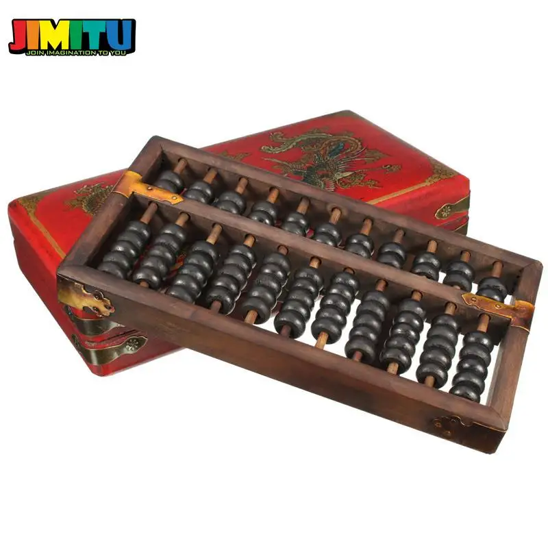 JIMITU винтажный китайский деревянный шарик арифметический Абакус с коробкой