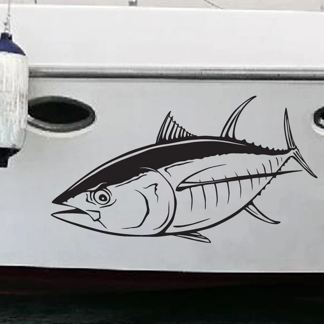 Tuna Hunter Decal Go Fishing Sticker Bucket Tackle Shop Fishhook