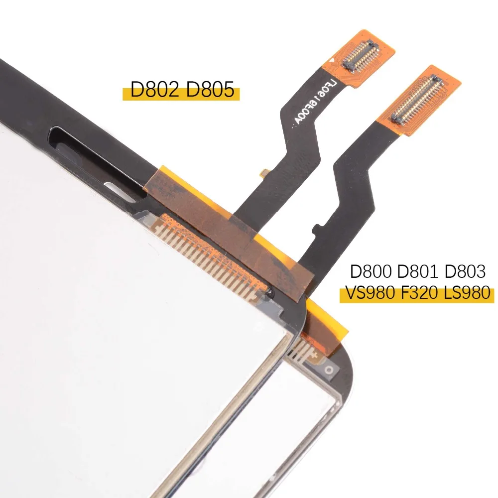 Дисплей для LG G2 lcd сенсорный экран дигитайзер с рамкой D800 D801 D802 D805 D803 VS980 F320 LS980 черный белый