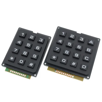 3*4 4*4 Matrix Switch Keyboard Keypad Array Module ABS Plastic Keys 4x4 3x4 12 16 Key Button Membrane Switch DIY Kit for Arduino