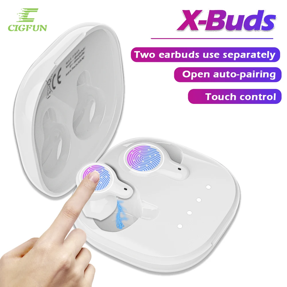 Cigfun X Buds наушники вкладыши TWS Bluetooth мини беспроводные обеспечивают защиту от IPX5