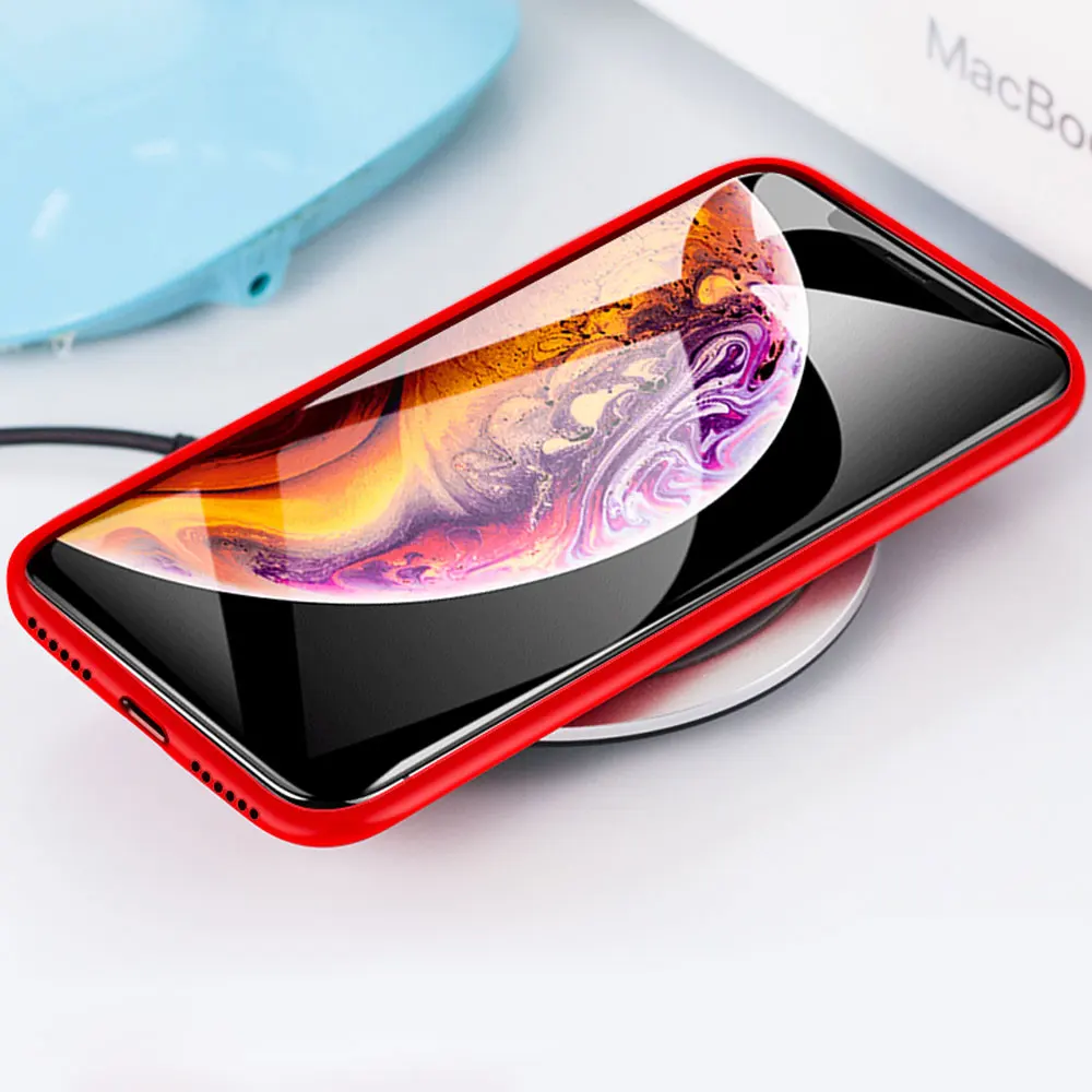 Тонкий жидкий чехол для iPhone 11 Pro Max XR XS X 6s Plus 7 8 Plus, резиновый противоударный защитный мягкий гибридный резиновый чехол