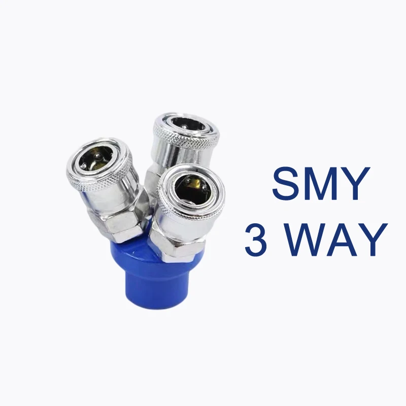 Пневматические Фитинги 1/" BSPP мульти 3Way/2Way воздушный шланг быстрое соединение адаптер соединитель SMY SMV - Цвет: SMY-3WAY