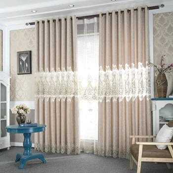 

High-grade Chenille Jacquard Curtains for Living Dining Room Bedroom.