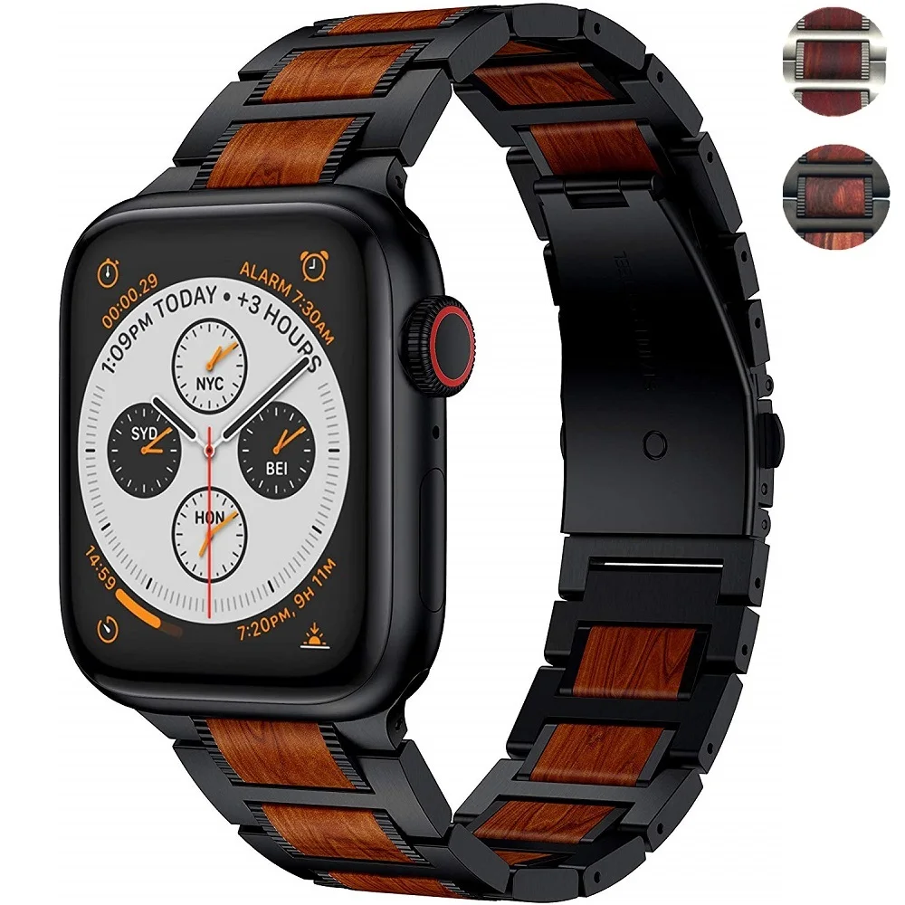 Ремешок Correa для apple watch 42 мм 44 браслет iWatch 38 40 ремешки серии 5 4 3 из красного
