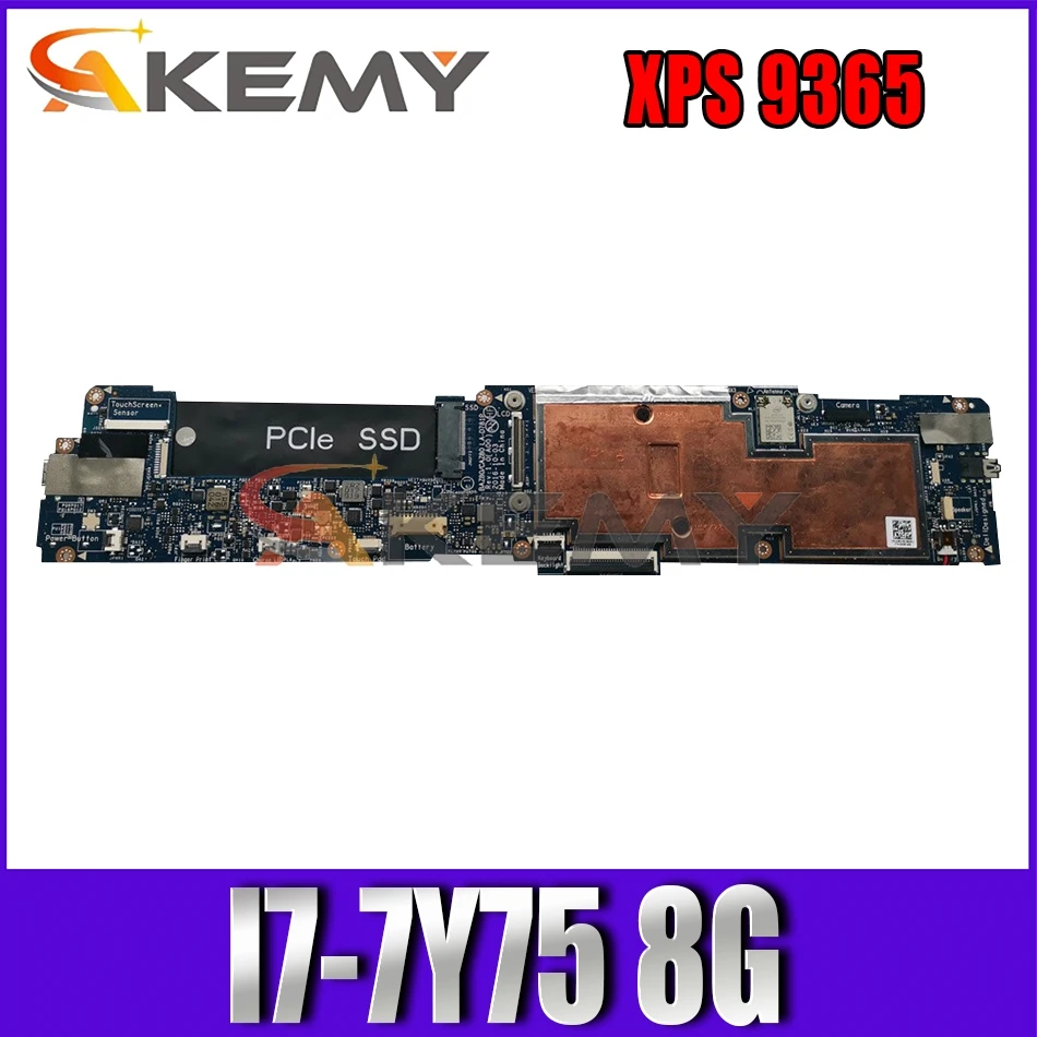 Akemy абсолютно новый I7-7Y75 8G для DELL XPS 9365 Материнская плата ноутбука BAZ80 LA-D781P CN-0386F4 386F4