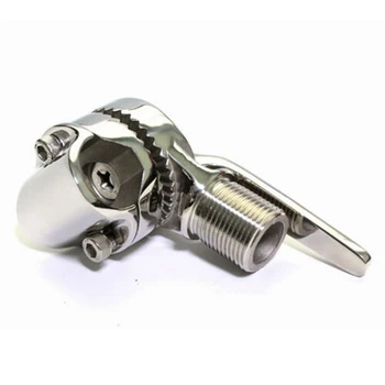 

Deck Hardware Rustproof Antenna Ratchet Base Clamp On VHF Marine Boat Adjustable Rail Mount Corrosion Resistant Polish