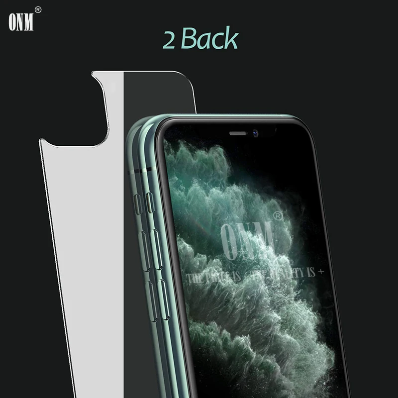 2 шт. Защитная пленка для задней панели iPhone 11/Pro задняя закаленная стеклянная 11 Pro