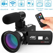 HDV4K HD Цифровая камера ночного видения 30MP DV c Wi-Fi сенсорный экран Инфракрасный заполняющий свет видеокамера рекордер