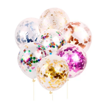 

10pcs 12Inch Clear Balloons Gold Star Foil Confetti Transparent Balloons Happy Birthday Wedding Party Decorations