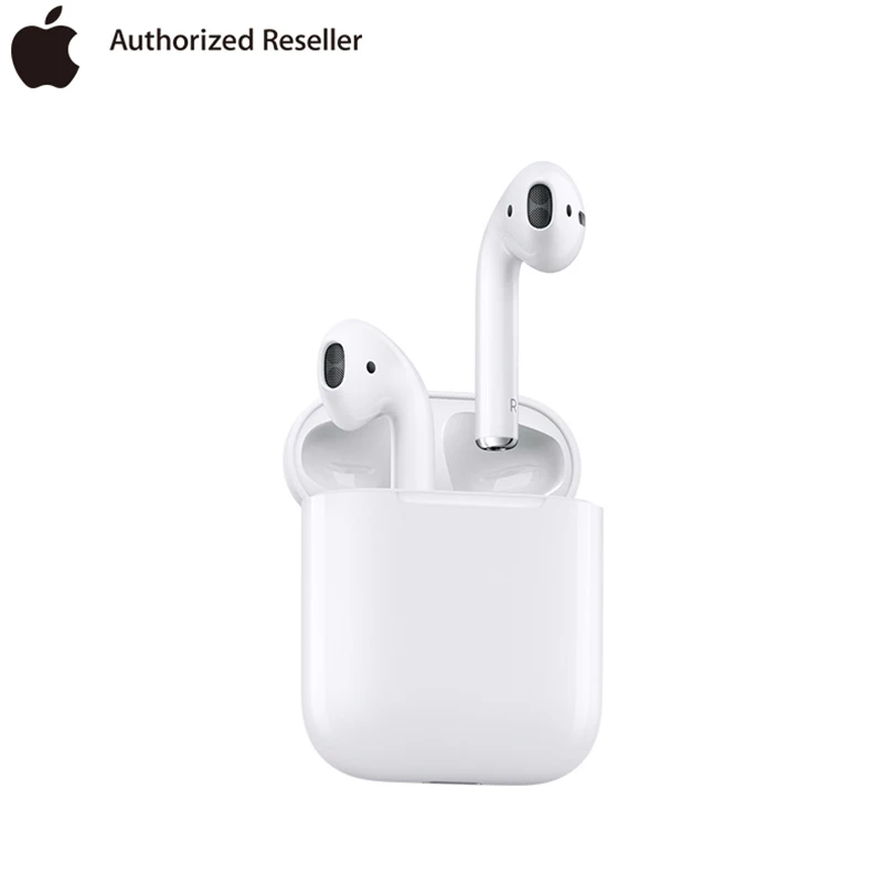 Абсолютно новые оригинальные беспроводные наушники Apple AirPods, оригинальные Bluetooth наушники для iPhone Xs Max XR 7 8 MacBook Apple Watch