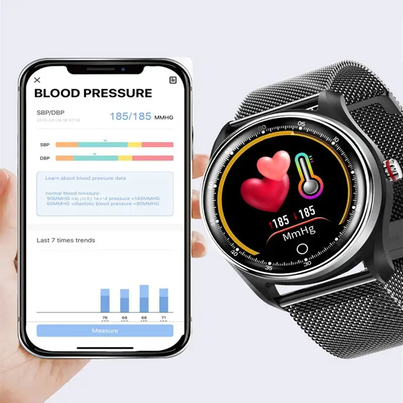 Сенсорные Смарт-часы MX9 ECG+ PPG Смарт-часы с сенсорным экраном HRV отчет сердечного ритма кровяное давление IP68 водонепроницаемый плавательный для мужчин и женщин