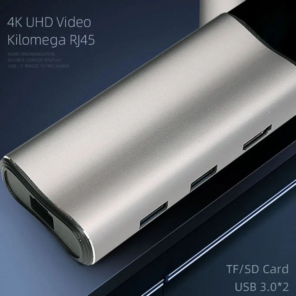 T27 адаптер type-c 7 в 1 порт для MacBook Pro для VGA SD USB 3,0 RJ45 сетевой адаптер док-станция для WIN8/WIN10/IOS