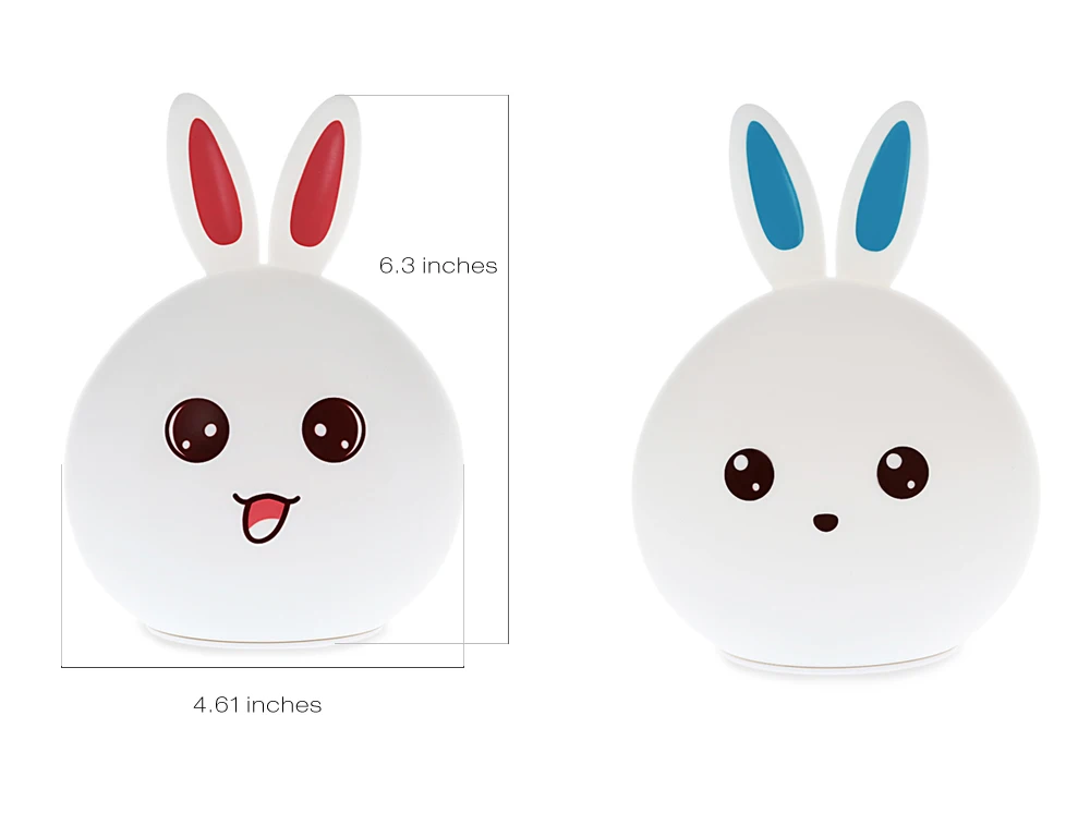 USB Lovely Rabbit Silicone LED Night Light