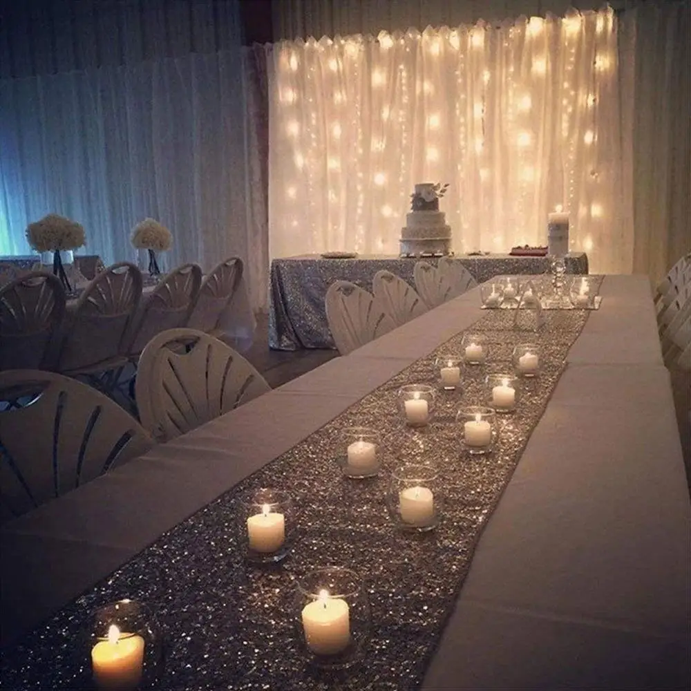 

Home Decor 300pcs 3x3m Romantic LED Curtain Light Waterproof USB LED Remote Control Fairy Curtain Decor Light Garden Decor