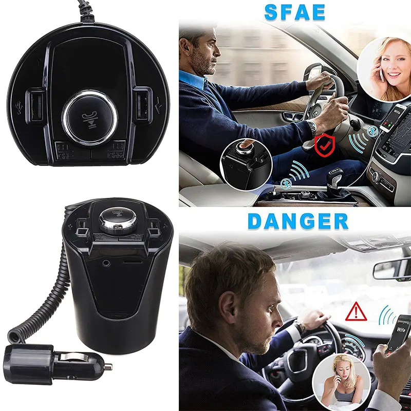 Чашка Bluetooth зарядное устройство чашка зарядное устройство многофункциональное автомобильное зарядное устройство двойной USB fm-передатчик беспроводной BX-6 портативный