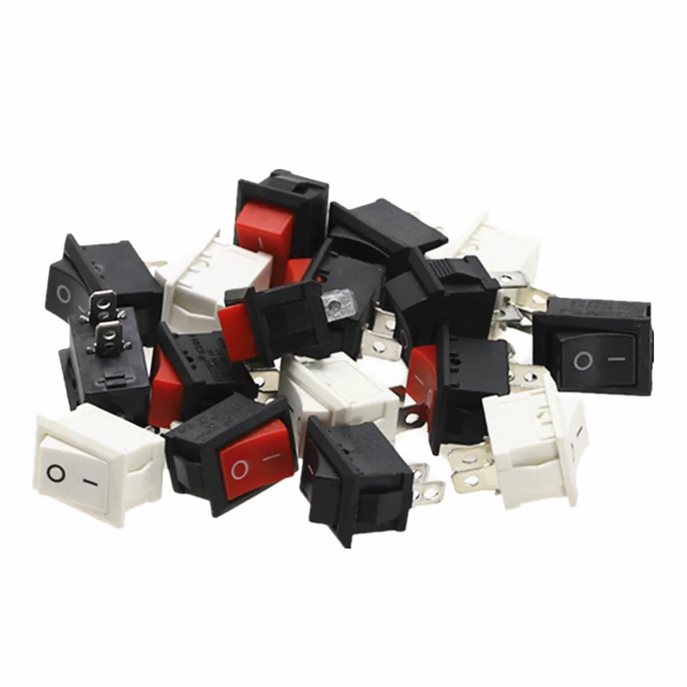 5 шт. KCD1 Кулисный Переключатель кнопочный мини переключатель 6A 10A 250V 101 2Pin оснастки