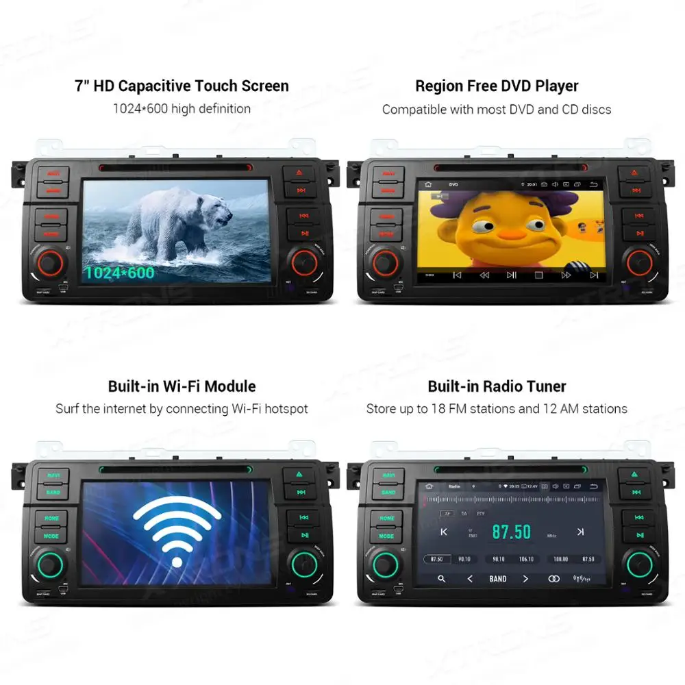 XTRONS PX6 Android 10 0 Qualcomm Bluetooth 5 AptX автомобильный стерео DVD радио плеер GPS для BMW E46 Sedan M3 Rover