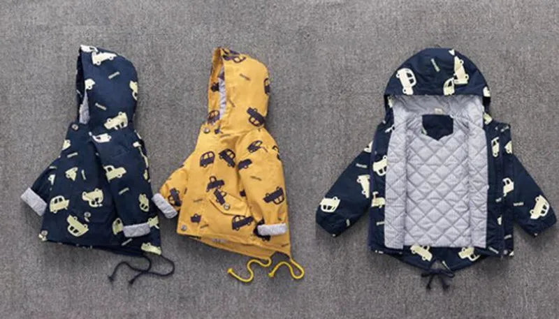 CROAL CHERIE Warm Winter Jacket Coat Baby Boys Parka Cute Car Kids Jacket Hood Winter Children Jacket Fall Toddler Outerwear (12)