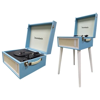 

FUNKBL, sunstech, turntable, vintage, retro, vinyl, radio, encoding, mp3, speaker, RCA, USB, SD card, aux in, briefcase, asa