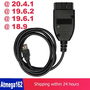 

10pcs/lot Auto Tester Cable 19.6.2 OBDII 16pin Diagnostic Interface Release 1961 for VW AUDI SKODA ATMEGA162+16V8+FT232RQ(L)