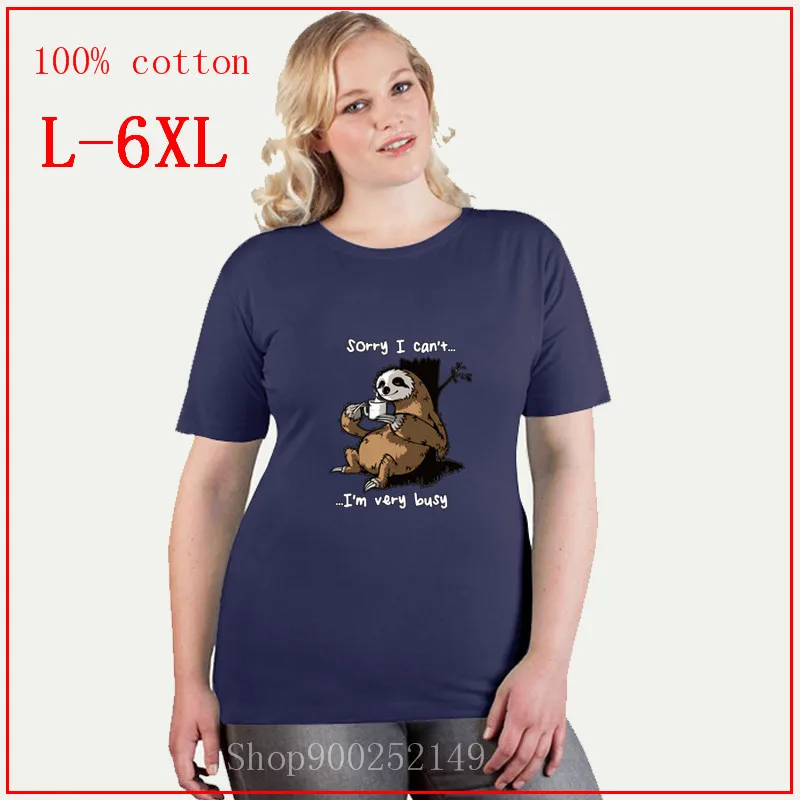 Ленивый Ленивец crazy animal city coffee sleep white размера плюс для женщин 4XL 5XL 6XL женские