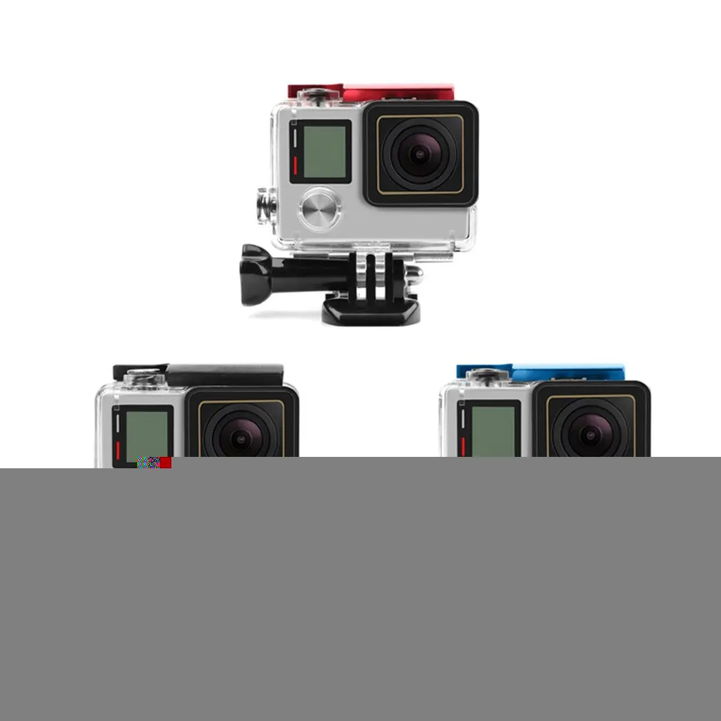 CNC алюминиевый сплав задняя дверь замок пряжка зажим для GoPro Hero 4 3+ стандартный чехол для камеры крепление Go Pro Hero 4 аксессуар для камеры
