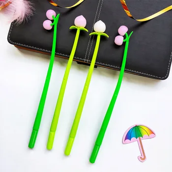

50PCS Creative Peach Color Changing Gel Pen Online Celebrity Color-changing Flowers Signing Pen Tulip Cherry Stationery