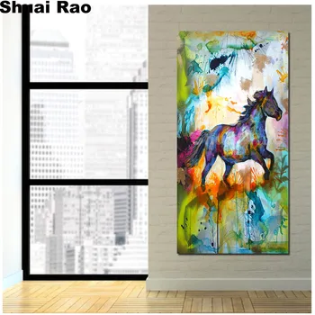

large size colorful running horse 5d Diy diamond painting full square drill diamond embroidery rhinestone diamond mosaic animal,