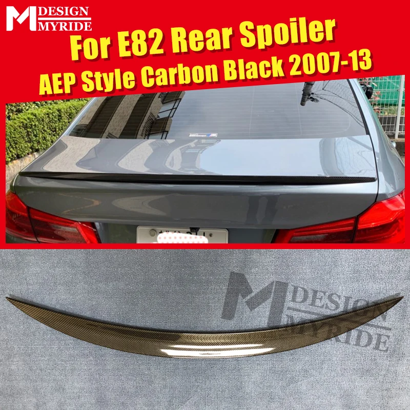 

For BMW E82 Coupe Rear Trunk Spoilerking Wings Add on Style P Look Carbon Fiber CF 1 Series 118i 120i 125i 128i 135is 2007-2013