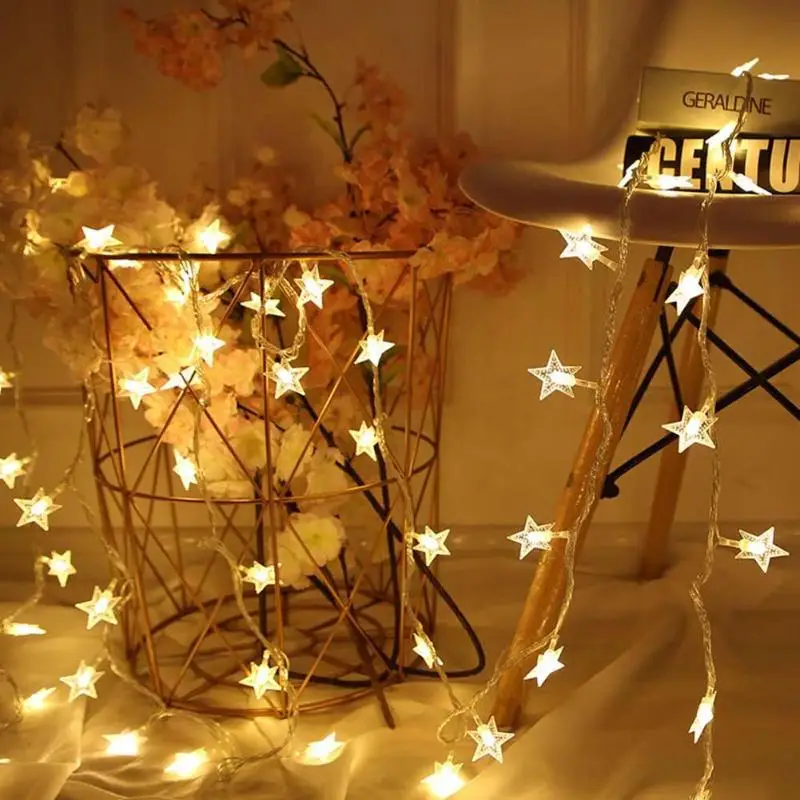 20 LEDs Cotton Ball String Lights Outdoor Decoration Fairy Lights Valentine Wedding Holiday Garland Christmas Globe Lighting