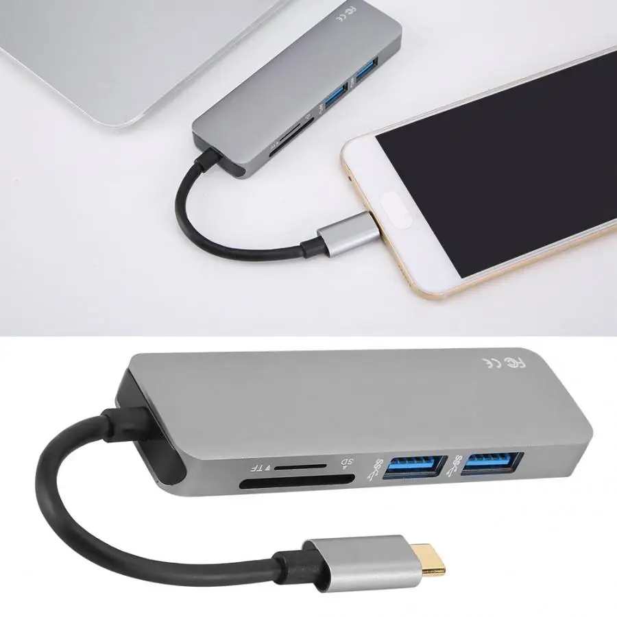 Динамик терминал USB-C к HDMI переходник Поддержка TF карты беспроводной HDMI Дисплей приемник 4K* 2K 30 Гц