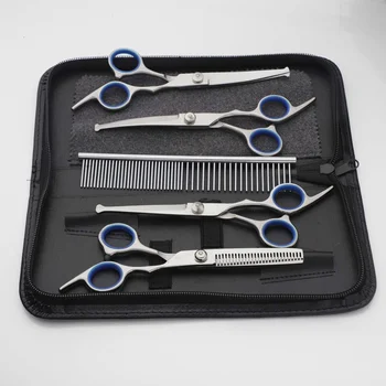 

Stainless Steel Pet Scissors 6 Inch/Set Dog Cat Grooming Sets Curved Thinning Straight Shears Sharp Cutting Tools Kit With Comb