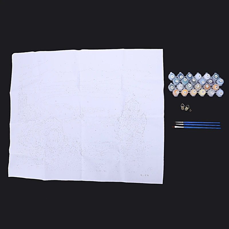 16X20 дюймов Набор для рисования по номерам DIY Цифровая масляная акриловая Картина на холсте домашний декор, чудеса моря