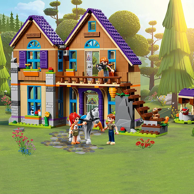 

801pcs Friends Villa Girls Forest House Building Blocks Sets Compatible with Legoinglys Friends 01081 Model