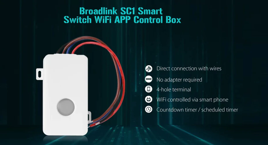 Умный настенный выключатель Broadlink SC1 работает с Google Home и Alexa беспроводным Wi-Fi приложением 2,4 ГГц управление таймингом iOS 7,0/Android