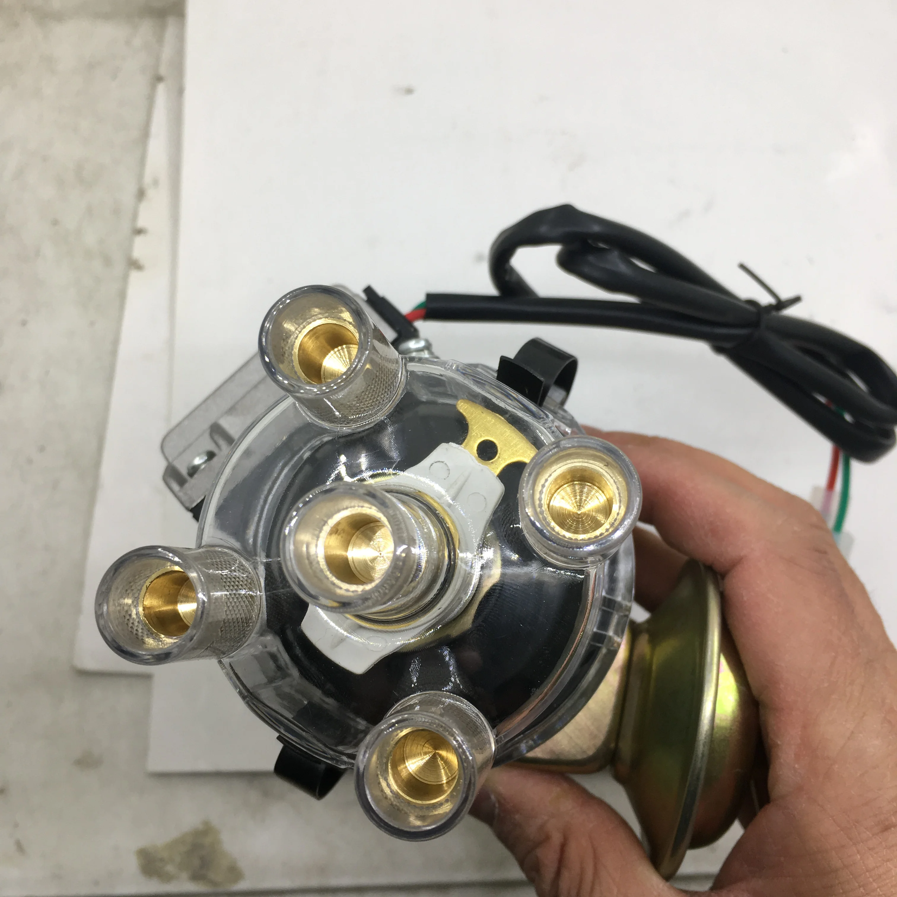 SherryBerg complete distributor for Empi 9437 Electronic All-in-One Vacuum Advance Distributor for VW Aircooled Engine clear cap