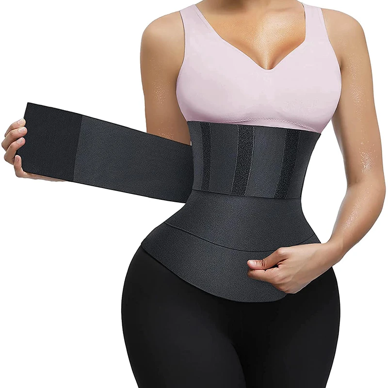 Latest Model Strap Waist Trainer Corset Body Shaper For Women Slimming Underwear Belly Tummy Wrap Sheath Shapewear With 5 Velcro full body shaper