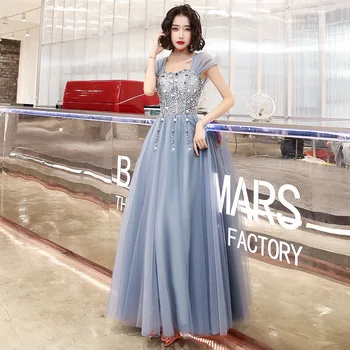 

Plus size Robe De Soiree Evening party Dresses Long A-Line V-Neck Sleeveless lace applique Formal Dresses Women Elegant Gowns