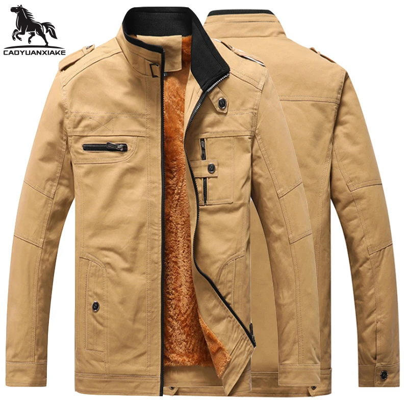 

winter Jacket men size M-6XL Mens jackets casual warm parka Plus velvet Man's coats mens Water wash coat Splicing jacket 8855