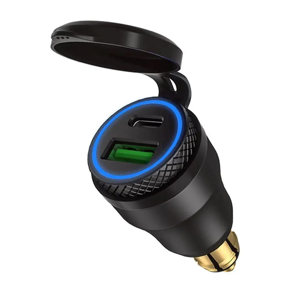 12 V-24 V QC3.0 Тип usb C PD адаптер питания для быстрой зарядки Зарядное устройство Hella DIN ЕС розетка для поездок на мотоцикле DUCATI мотоцикл B8