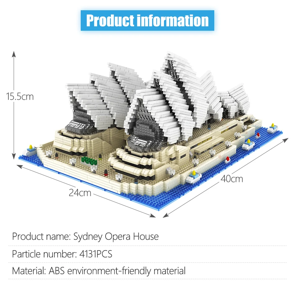 Мини Сиднейский опера дом модель алмазные блоки знаменитый город архитектурный конструктор блоки кирпичи развивающие игрушки для детей Подарки