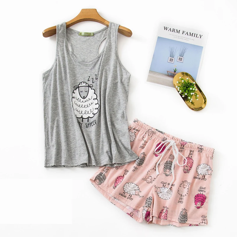 пижама женская весенне летний хлопковый пижамный комплект новые женские пижамы